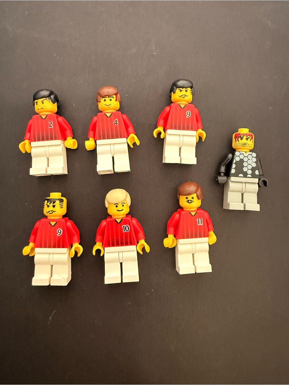 Vintage Lego Mini Figure Minifigure Soccer Players